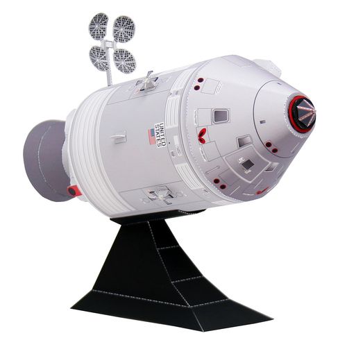 纸模 diy手工作业益智玩具 阿波罗登月舱航天太空火箭 3d立体折纸