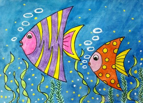 幼儿园海底世界彩色简笔画