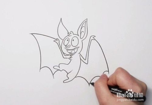 简笔画系列-怎么画蝙蝠简笔画