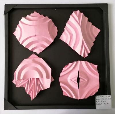 5维立体浮雕纸浮雕作品立体构成图纸下载交错折叠创意手工折纸纸