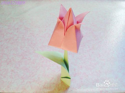 手工折纸制作38一起折郁金香之美