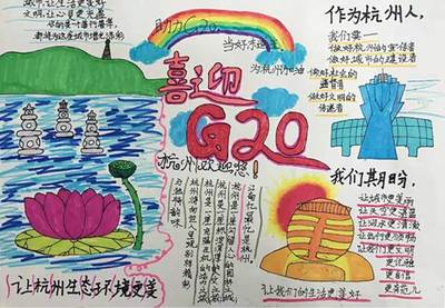 杭州g20峰会的手抄报 g20峰会手抄报