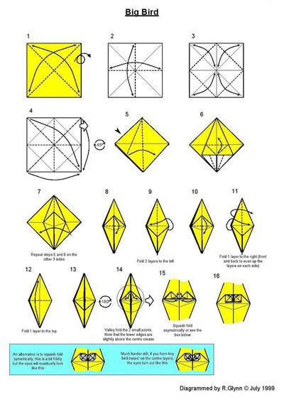 折纸小鸟 的步骤图解
