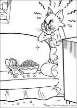 猫和老鼠填色卡45p卡通动漫简笔画涂色图片 - 宝宝吧
