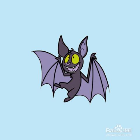 如何画卡通蝙蝠的简笔画