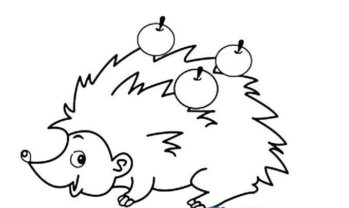 背果果的小刺猬动物简笔画-e学堂