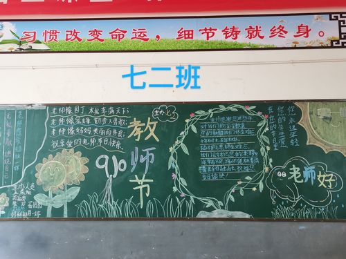 迎接新学期感恩教师节鹿邑县第二实验中学教师节黑板报评比活动