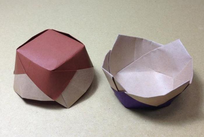 折纸花盆手工折纸大全教程教你制作可爱折纸陶器花盆折纸糖果盒子