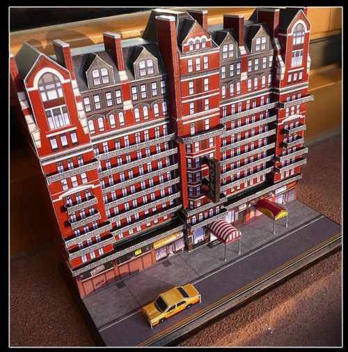 纸模型制作diy手工益智玩具公寓酒店住宅高楼楼房3d立体建筑折纸