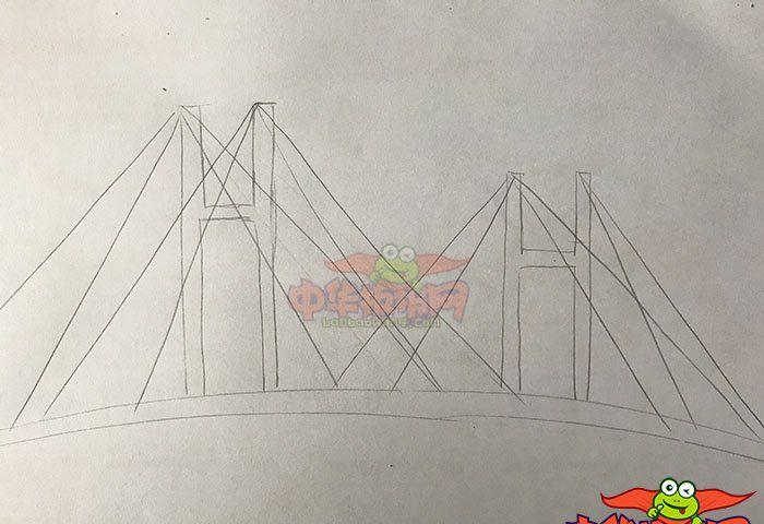 斜拉桥怎么画斜拉桥简笔画图片