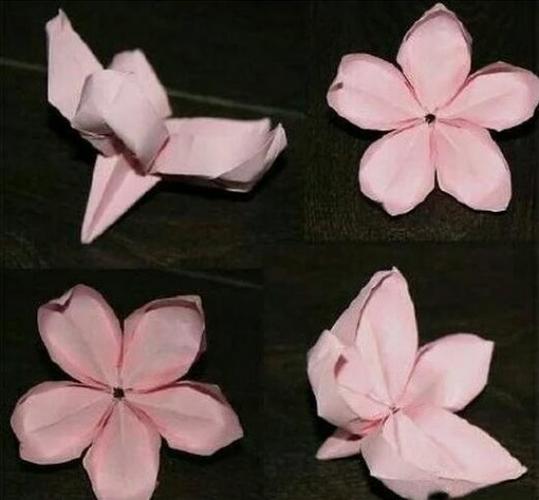 一个美丽的樱花折纸图解与方法教程