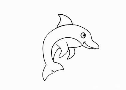 动物篇可爱又简单的海豚简笔画分解教程一起来学习吧