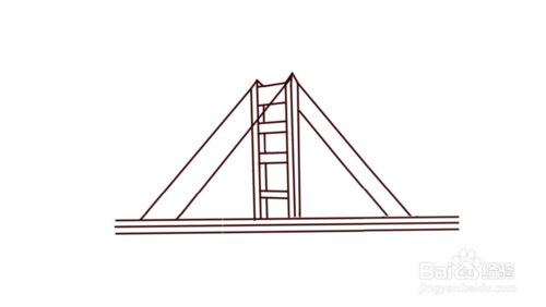 世界著名建筑简笔画教程之金门大桥