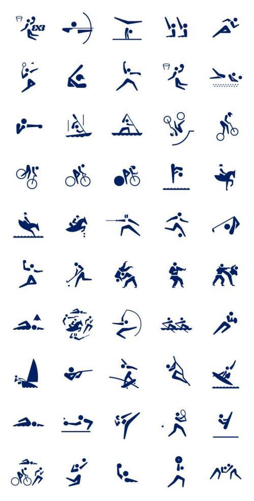 2020年奥运会项目简笔画