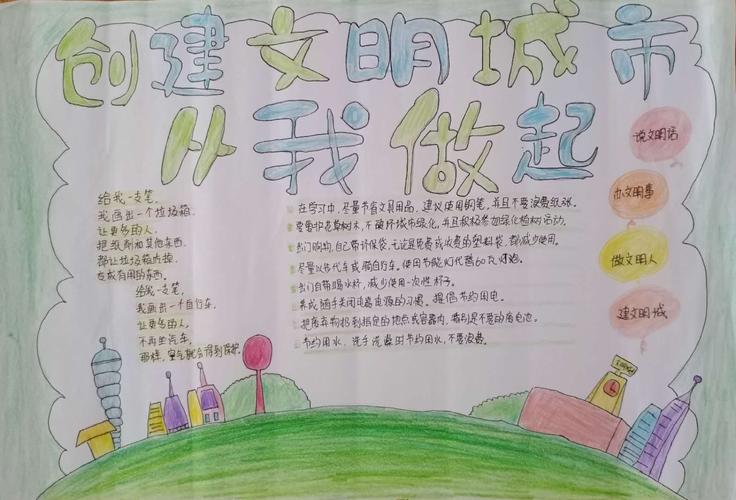 书写描绘靓家园化州市第五小学开展创文创卫手抄报评比活动