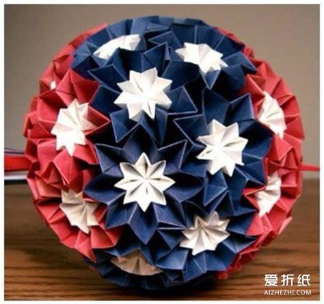 创意折纸花球作品 好看的纸花球图片欣赏爱折纸网