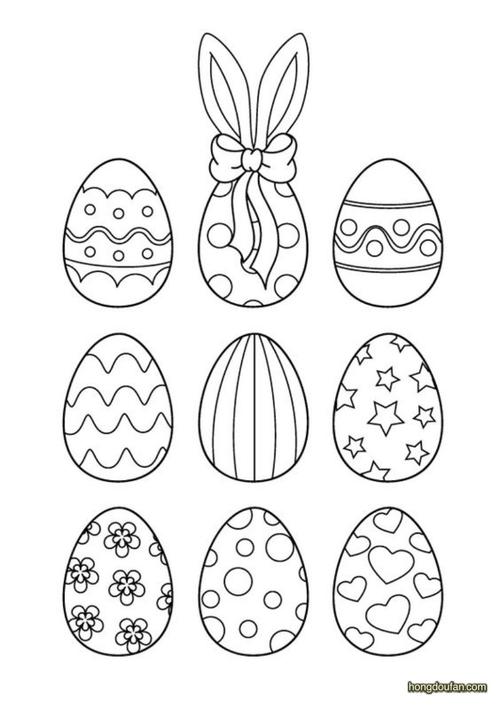 鸡蛋上画画表情简笔画