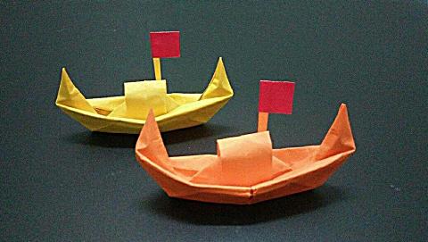 端午节手工制作龙舟小船 简单几步就可以折出来 手工折纸大全视频