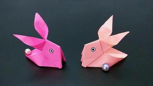 很可爱的折纸兔子给孩子收藏一下益智简单手工视频