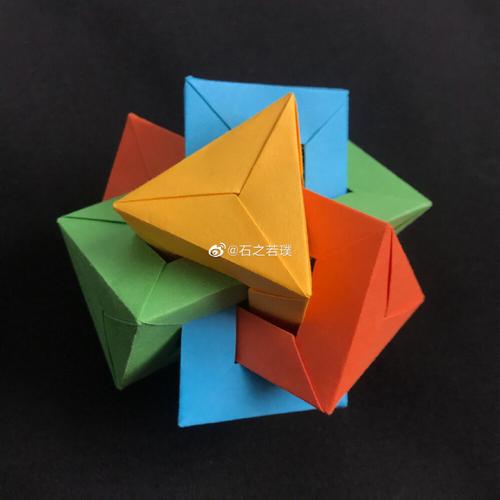 手工-折纸-花纸球实践版很早就想做的一个鲁班锁终于完成了
