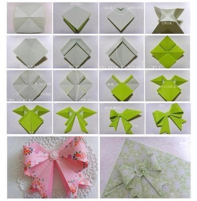 蝴蝶结的折法折纸教师节贺卡蝴蝶结的贺卡