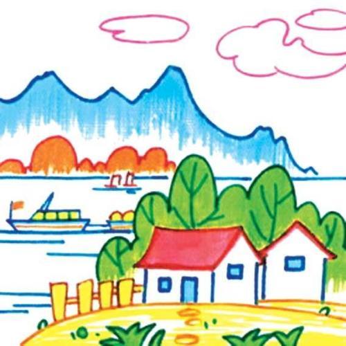 风景的儿童画2可可简笔画我的家乡简笔画二年级画一幅简笔画的家乡桥