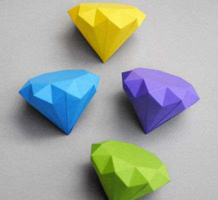 立体钻石的折纸图解 手工折纸大全-80作文吧文学网