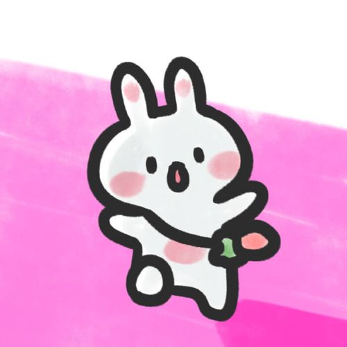 粉色可爱的兔子简笔画