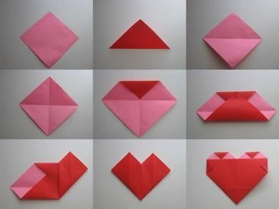 爱心折纸图片步骤图