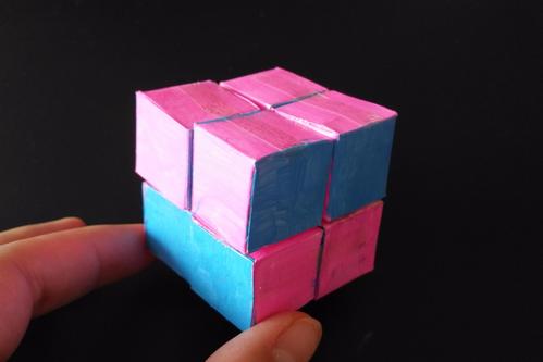 一张纸折一个无限翻转的魔方够我玩一天手工折纸视频教程