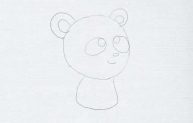 大熊猫简笔画的画法步骤图解教程