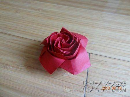 玫瑰花折纸大全图解-超简单卷心玫瑰