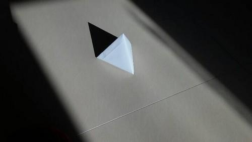 教你折叠简单实用的几何三棱锥创意折纸教程