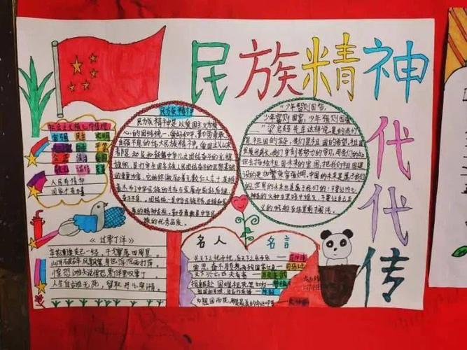 庆国庆弘扬民族精神培星学校小学部二年级手抄报比赛