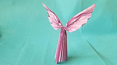 折纸王子教你折纸正方形版天使之翼10-8