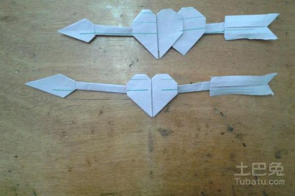 心的折法之爱神之箭折纸步骤六步走