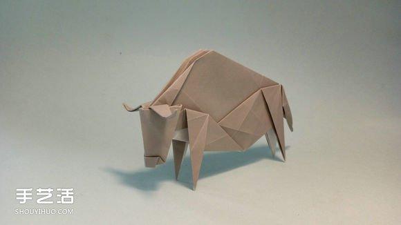 十二生肖牛的折法图解手工折纸生肖牛步骤图