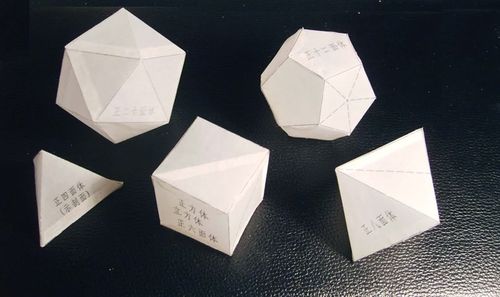 小学初中高中折纸模型几何教具 展开图 三视图立体益智力玩具