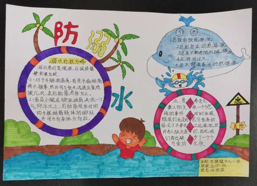 珍爱生命预防溺水长坡镇中心学校防溺水主题教育手抄报优秀