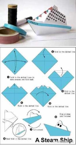 简单折船的折纸大全图解法