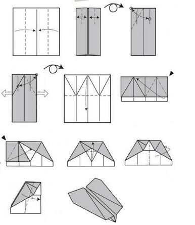 折纸大全能回旋的纸飞机