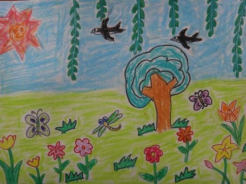 春天的图片儿童画简单春天简笔画简单儿童画