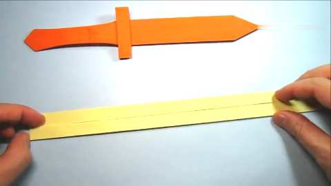 儿童手工折纸刀剑一张纸折一把漂亮的刀diy手工制作
