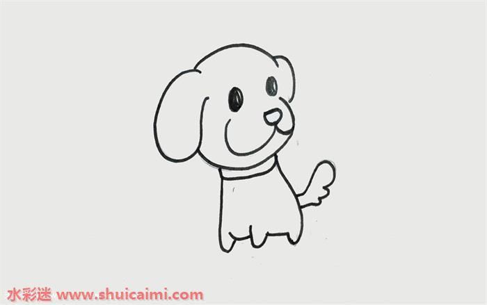 狗怎么画狗简笔画简单易画彩色