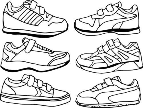 运动鞋运动鞋正面简笔画运动鞋简笔画运动鞋怎么画简笔画 手绘 线稿