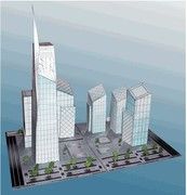 立体折纸手工制作模型剪纸 高楼大厦 摩天楼 场景建筑 3d纸模