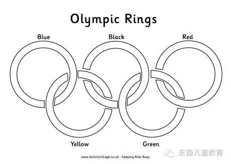 奥运会的标志的简笔画