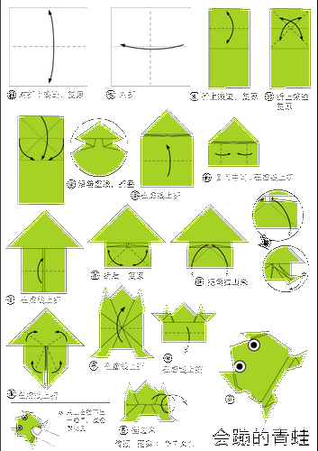 diy游戏折纸教程大全青蛙的折纸方法详细步骤图解