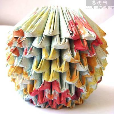 折纸大菠萝笔筒