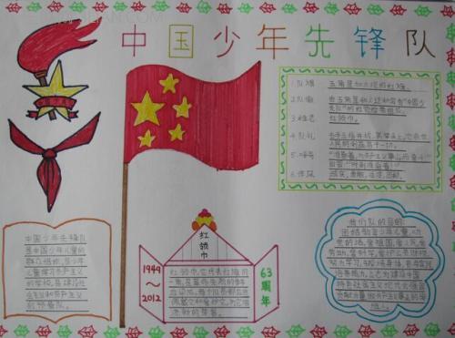 庆祝中国少先先锋队建队70周年手抄报 庆祝70周年的手抄报